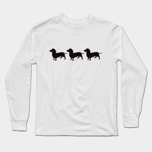 Dachshund, sausage, cute little dogs Long Sleeve T-Shirt